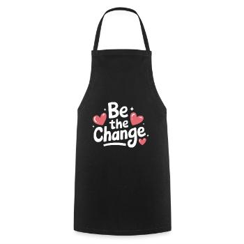 Altruisme Don désintéressé Donner d’école - Tablier de cuisine - noir - Devant - AI Model Male 185 dark (185cm)