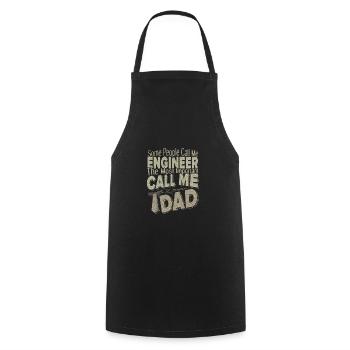 Engineer Gifts Some People Call Me Engineer Most - Cooking Apron - black - Front - AI Model Male 185 dark (185cm)
