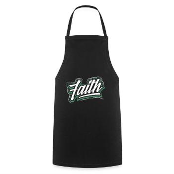 Christianity Faith Inspirational Christian Gift - Cooking Apron - black - Front - AI Model Male 185 dark (185cm)