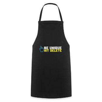 Stop Cyberbullies Be Unique Hit Delete Anti - Cooking Apron - black - Front - AI Model Male 185 dark (185cm)