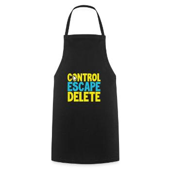 Anti Harassment Control Escape Delete Anti - Cooking Apron - black - Front - AI Model Male 185 dark (185cm)