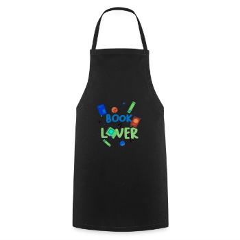 Bibliothécaire Cadeau Fun Book Lover Idées cadeaux - Tablier de cuisine - noir - Devant - AI Model Male 185 dark (185cm)