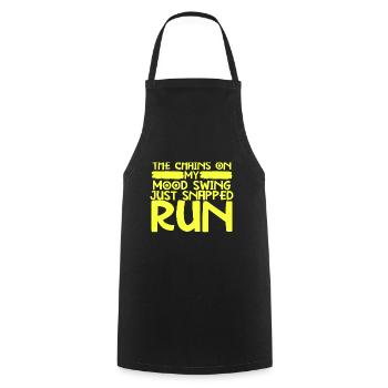 Chaînes sarcastiques sur Mood Swing Snapped RUN - Tablier de cuisine - noir - Devant - AI Model Male 185 dark (185cm)