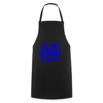Cadeaux de courte personne 5ft 1in Attitude 6ft 2in - Tablier de cuisine - noir - Devant - AI Model Male 185 dark (185cm)
