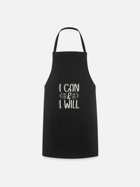 Feminismus Geschenke Ich kann und ich werde inspirierend - Kochschürze - Schwarz
