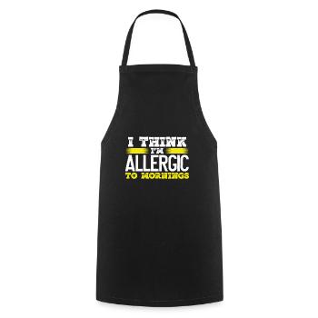 Sarcastique allergique au cadeau sarcastique du matin - Tablier de cuisine - noir - Devant - AI Model Male 185 dark (185cm)