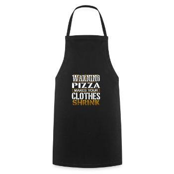 Pizza Lover Gift Warning Pizza Makes Clothes - Cooking Apron - black - Front - AI Model Male 185 dark (185cm)