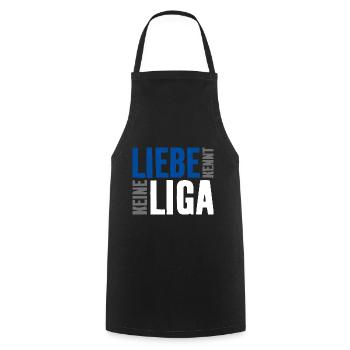 LIEBE KENNT KEINE LIGA - Kochschürze - Schwarz - Vorne - AI Model Male 185 dark (185cm)