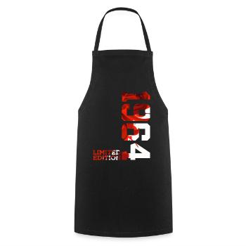 62ND BIRTHDAY 62 YEARS LIMITED EDITION 1964 - Cooking Apron - black - Front - AI Model Male 185 dark (185cm)