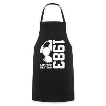 LIMITED EDITION 1983 FOOTBALL 43RD BIRTHDAY - Cooking Apron - black - Front - AI Model Male 185 dark (185cm)