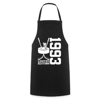 LIMITED EDITION 1993 EISHOCKEY 33. GEBURTSTAG - Cooking Apron - black - Front - AI Model Male 185 dark (185cm)