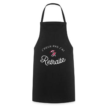 Jpeux not I retired - Cooking Apron - black - Front - AI Model Male 185 dark (185cm)