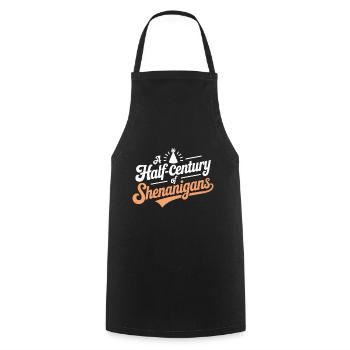 Half Century Shenanigans Party Hut Geburtstag - Kochschürze - Schwarz - Vorne - AI Model Male 185 dark (185cm)
