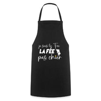 La Fée Pas Chier Est Une Amie - Tablier de cuisine - noir - Devant - AI Model Male 185 dark (185cm)