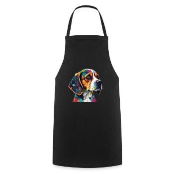 Dog Saying Beagle Design pour les amoureux des chiens - Tablier de cuisine - noir - Devant - AI Model Male 185 dark (185cm)