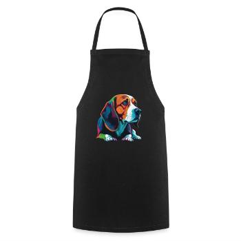 Dog Saying Beagle Design pour les amoureux des chiens - Tablier de cuisine - noir - Devant - AI Model Male 185 dark (185cm)