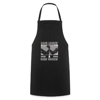 Arm Wrestler Design Armdrücken Arm Wrestling - Tablier de cuisine - noir - Devant - AI Model Male 185 dark (185cm)