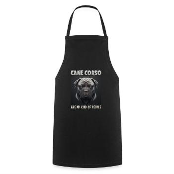 Hunde Spruch Cane Corso Design für Hundeliebhaber - Kochschürze - Schwarz - Vorne - AI Model Male 185 dark (185cm)