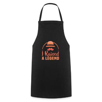 Father's Day I raised a legend daddy dad - Cooking Apron - black - Front - AI Model Male 185 dark (185cm)