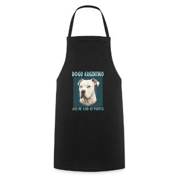 Dog Saying Dogo Argentino Design pour - Tablier de cuisine - noir - Devant - AI Model Male 185 dark (185cm)