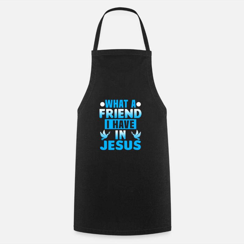 Christian Quotes Designs for Believing Christians - Cooking Apron - black