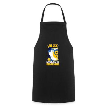 Musiciens d’orchestre de musique jazz - Tablier de cuisine - noir - Devant - AI Model Male 185 dark (185cm)