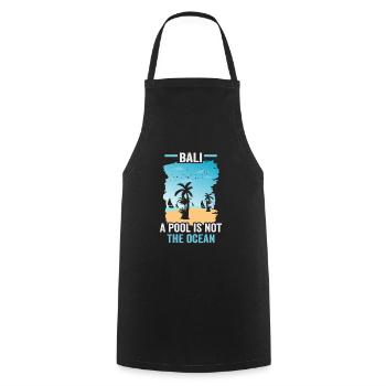 Bali Indonesien Strandurlaub am Meer - Kochschürze - Schwarz - Vorne - AI Model Male 185 dark (185cm)