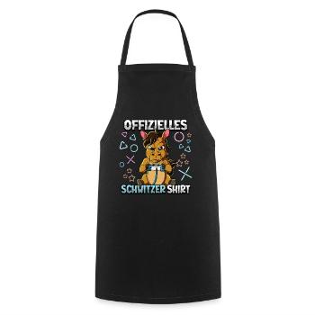 Offizielles Schwitzer Zocken Gamer Ego Shooter - Kochschürze - Schwarz - Vorne - AI Model Male 185 dark (185cm)