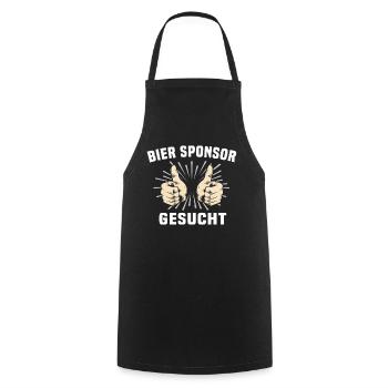Bier Sprüche Trinksprüche Bierliebhaber - Kochschürze - Schwarz - Vorne - AI Model Male 185 dark (185cm)