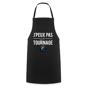 J'Peux Pas J'ai Tournage Blague Vidéaste Humour - Tablier de cuisine - noir - Devant - AI Model Male 185 dark (185cm)