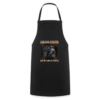 Hunde Spruch Labrador Retriever Design für - Kochschürze - Schwarz - Vorne - AI Model Male 185 dark (185cm)