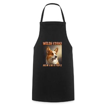 Dog Saying Welsh Corgi Design for Dog Lovers - Cooking Apron - black - Front - AI Model Male 185 dark (185cm)