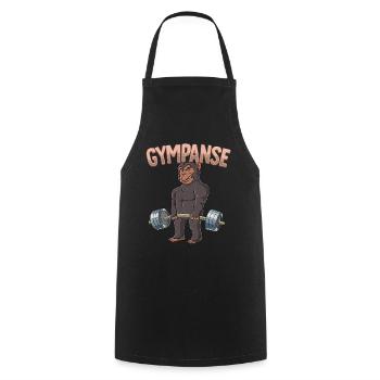 Gympanse Bodybuilding Fitness Gym - Kochschürze - Schwarz - Vorne - AI Model Male 185 dark (185cm)