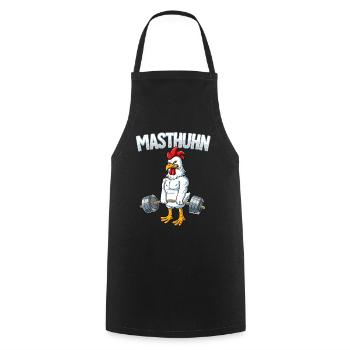 Masthuhn Bodybuilding Fitness Gym - Kochschürze - Schwarz - Vorne - AI Model Male 185 dark (185cm)