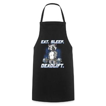 Waschbär Bodybuilding Fitness Gym Deadlift - Kochschürze - Schwarz - Vorne - AI Model Male 185 dark (185cm)