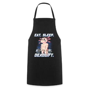 Axolotl Bodybuilding Fitness Gym Deadlift - Kochschürze - Schwarz - Vorne - AI Model Male 185 dark (185cm)