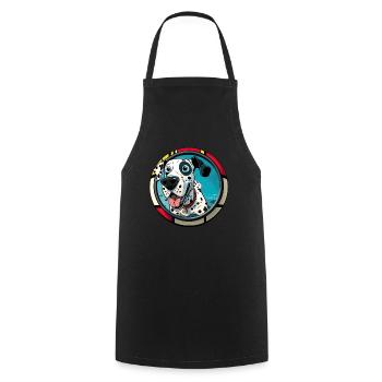 Dog saying Dalmatian design for dog lovers - Cooking Apron - black - Front - AI Model Male 185 dark (185cm)