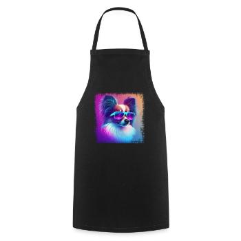 Hunde Spruch Papillon Design für Hundeliebhaber - Kochschürze - Schwarz - Vorne - AI Model Male 185 dark (185cm)
