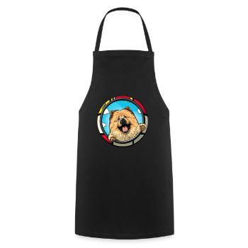 Hunde Cartoon Chow Chow für Hundeliebhaber - Kochschürze - Schwarz - Vorne - AI Model Male 185 dark (185cm)