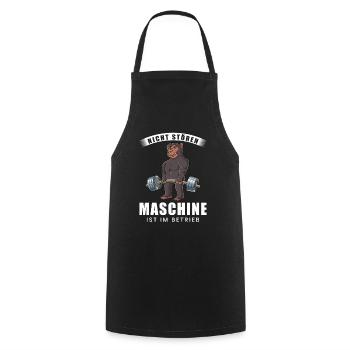 Nicht Stören Maschine In Betrieb Gym - Kochschürze - Schwarz - Vorne - AI Model Male 185 dark (185cm)