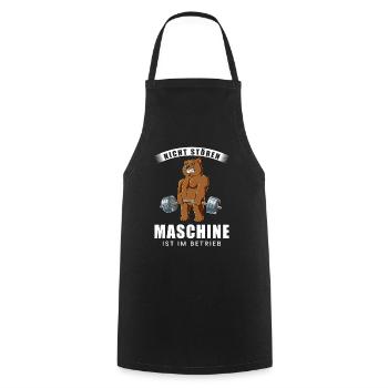 Nicht Stören Maschine In Betrieb Gym - Kochschürze - Schwarz - Vorne - AI Model Male 185 dark (185cm)
