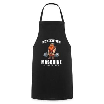 Nicht Stören Maschine In Betrieb Gym - Kochschürze - Schwarz - Vorne - AI Model Male 185 dark (185cm)