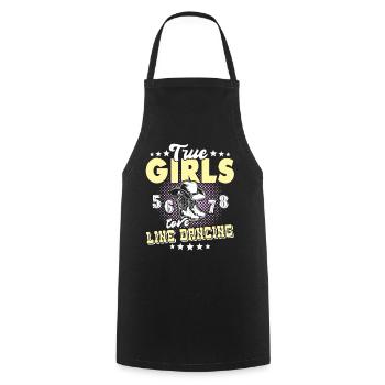 Line Dance Women Line Dancing - Cooking Apron - black - Front - AI Model Male 185 dark (185cm)