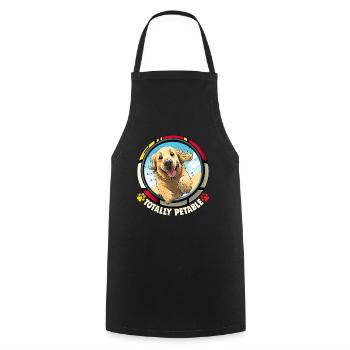 Dog Saying Golden Retriever Design - Cooking Apron - black - Front - AI Model Male 185 dark (185cm)