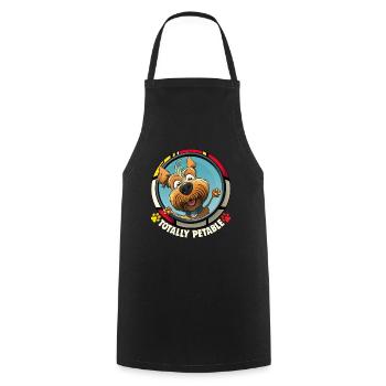 Hunde Cartoon Yorkshire Terrier Design - Kochschürze - Schwarz - Vorne - AI Model Male 185 dark (185cm)