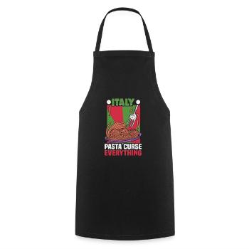 Italien Strandurlaub am Meer Design Strandmotiv - Kochschürze - Schwarz - Vorne - AI Model Male 185 dark (185cm)