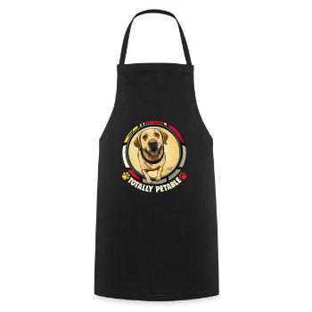 Hunde Spruch Golden Retriever Design - Kochschürze - Schwarz - Vorne - AI Model Male 185 dark (185cm)