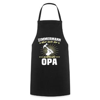 Zimmermann Opa Zimmerer Grossvater - Kochschürze - Schwarz - Vorne - AI Model Male 185 dark (185cm)