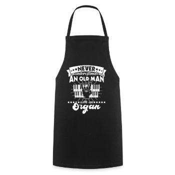 L’organiste sous-estime l’organiste - Tablier de cuisine - noir - Devant - AI Model Male 185 dark (185cm)