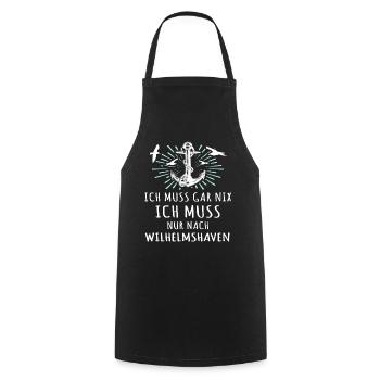 Wilhelmshavener Sprüche Wilhelmshaven - Kochschürze - Schwarz - Vorne - AI Model Male 185 dark (185cm)